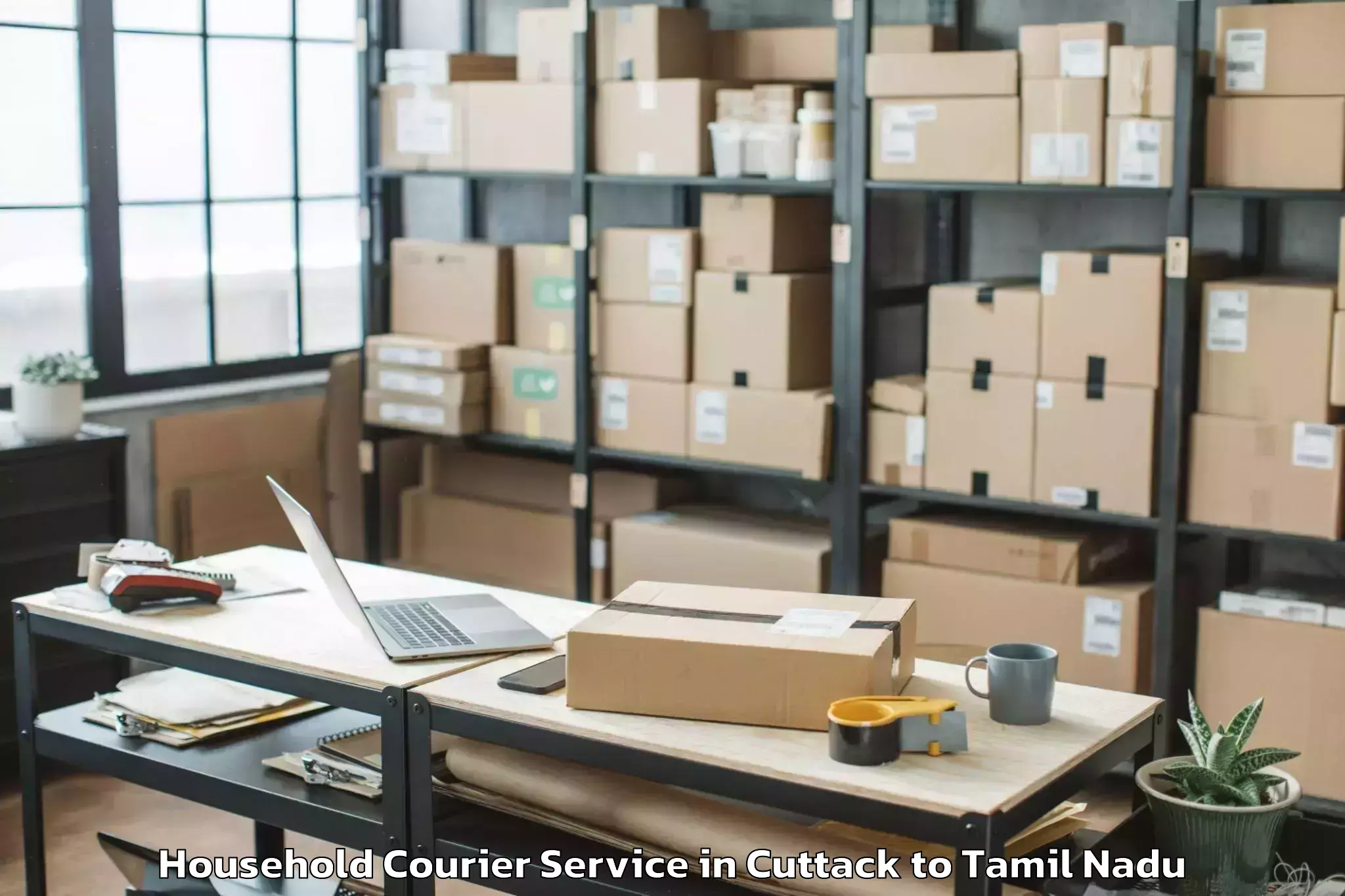 Professional Cuttack to Vskvalasai Dindigul Dist Household Courier